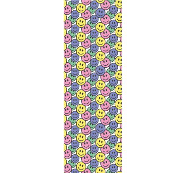 Värikkäät pastellihymiöt tapetti makuuhuoneeseen - Tenstickers