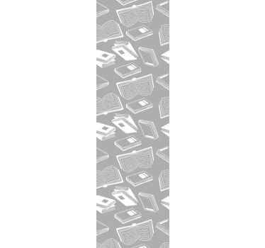 Kirjallinen motiivi harmaa tapetti - Tenstickers
