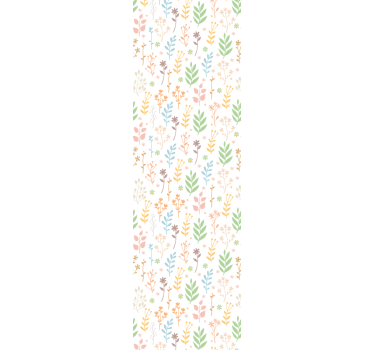Pastellivärit herkät lehdet Tapetti lastenhuoneeseen - Tenstickers