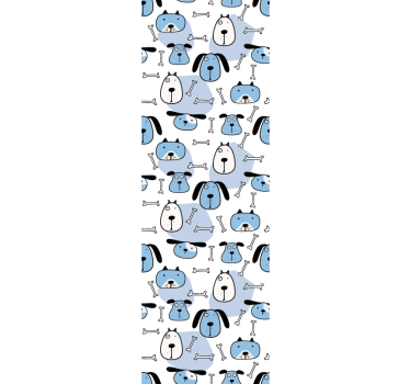 Leikkisä koirankuvio koira tapetti - Tenstickers