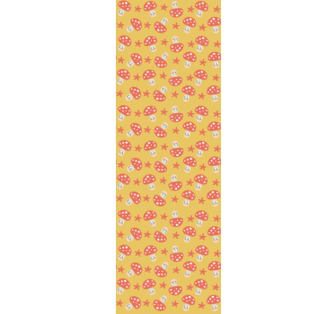Leikkisä sienikuvio ornamentti tapetti - Tenstickers