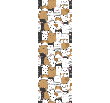 Leikkisä kissa-aihe kissat tapetti - Tenstickers