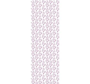 Leikkisä sydänaihe ornamentti tapetti - Tenstickers