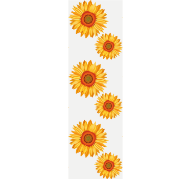Auringonkukan matriisi kukkatapetti - Tenstickers