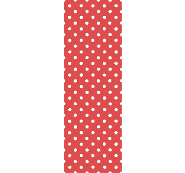 Punainen ja valkoinen pilkku kuvio taiteellinen tapetti - Tenstickers