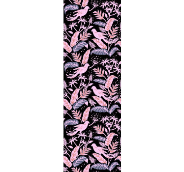 Lintujen kukkaharmonia ornamentti tapetti - Tenstickers