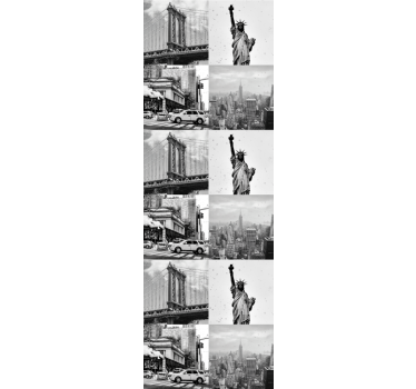 Nyc harmaa kollaasi tapetti new york - Tenstickers