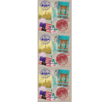 New yorkin postimerkkejä new york tapetti - Tenstickers