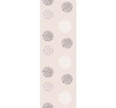 Pyöreä kuviomotiivi geometrinen tapetti - Tenstickers