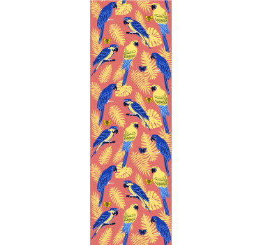 Trooppinen papukaija-aihe papukaija tapetti - Tenstickers