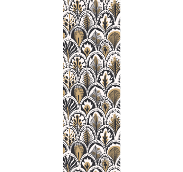 Art deco -fanien kuvio tapetti makuuhuoneeseen - Tenstickers
