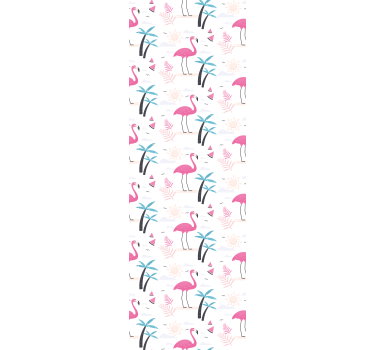 Trooppinen vaaleanpunainen flamingo moderneja tapetteja - Tenstickers