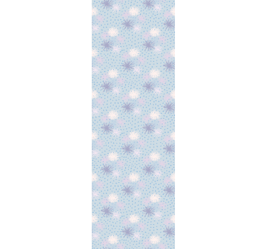 Pilkullinen kukkakuvio ympyrät tapetti - Tenstickers