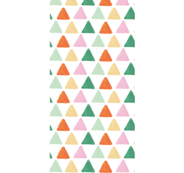 Värikäs kolmion muotoinen kuvio geometrinen tapetti - Tenstickers