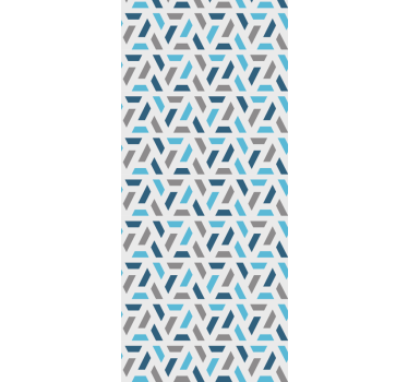 Sininen ja vihreä geomtric kuvio tapetti olohuone - Tenstickers