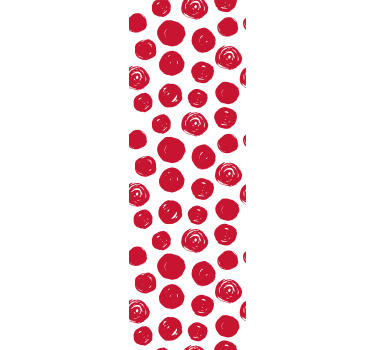 Iso punainen pilkku kuvio Tapetti lastenhuoneeseen - Tenstickers