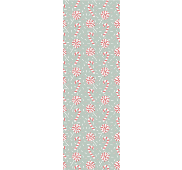 Juhlava karkkikuvio joulutapetti - Tenstickers
