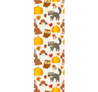 Syksyinen fauna kuvio eläintapetti - Tenstickers