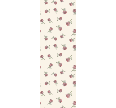 Romanttinen vintage ruusukuvio kukkatapetit - Tenstickers
