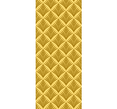 Art deco kultaiset lehdet laattatapetti - Tenstickers
