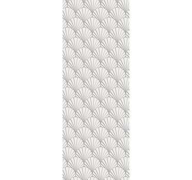 Art deco valkoiset kuoret kuvio laattatapetti - Tenstickers