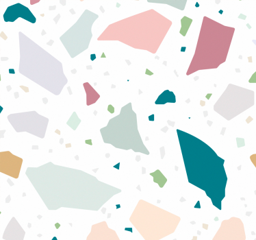 Välimerellinen terrazzo-kuvio keittiön tapetti - Tenstickers