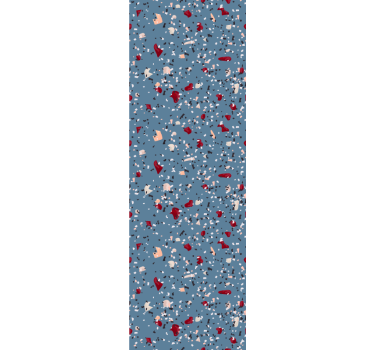Tummansininen terrazzo-kuvio tapetti olohuone - Tenstickers