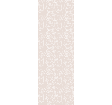 Abstrakteja kasvokuvioita taidetapetti - Tenstickers