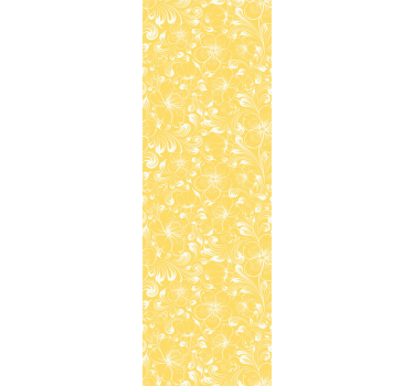 Keltainen kukka grandmillenial-tyyli kukkatapetit - Tenstickers