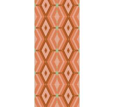 30-luvun syksyisiä geometrisia sävyjä vintage tapetti - Tenstickers