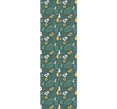 Kaarevat kuviot geometrinen tapetti - Tenstickers