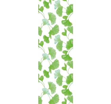 Vihreitä ginkgon lehtiä moderneja tapetteja - Tenstickers