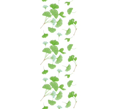 Ginkgo biloba kuvio lehtitapetti - Tenstickers