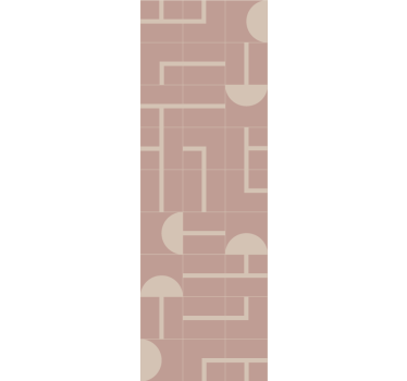 Beige pehmeät muodot geometrinen tapetti - Tenstickers