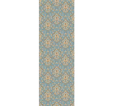 Turkoosi ja kultainen lehtikuvio vintage tapetti - Tenstickers