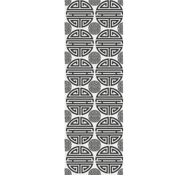 Aasialaistyylinen geometrinen kuvio moderneja tapetteja - Tenstickers