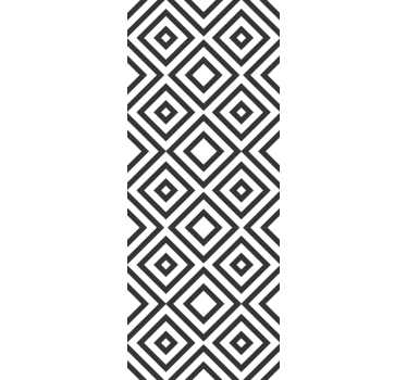 Geometrinen hypnotismin kuvio tapetti neliökuvioinen - Tenstickers