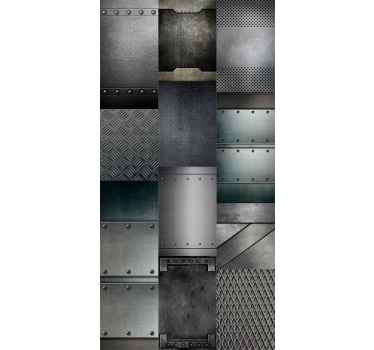 Musta metalli design teollinen tapetti - Tenstickers