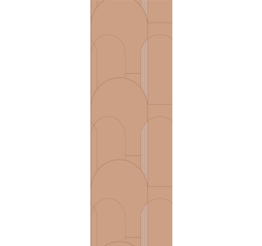 Terrakotta geometrinen pyöreä kuvio Polkkakuvio tapetti - Tenstickers