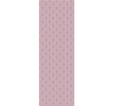 Vaaleanpunainen ja kultainen asteikkokuvio vintage tapetti - Tenstickers