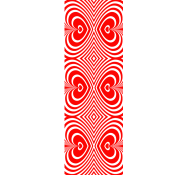 Sydänkuvioinen aihe geometrinen tapetti - Tenstickers