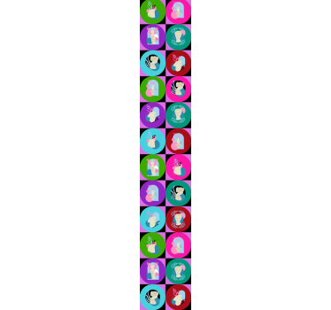 Vaporwaven ympyrät ja patsaat taiteellinen tapetti - Tenstickers