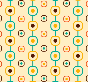 60-luvun geometria Muut vintagetapetit - Tenstickers
