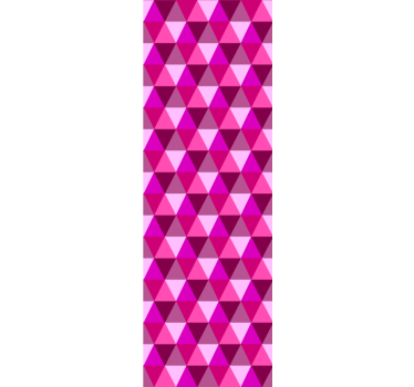 Geometrinen ja vaaleanpunainen makuuhuoneen tapetti - Tenstickers