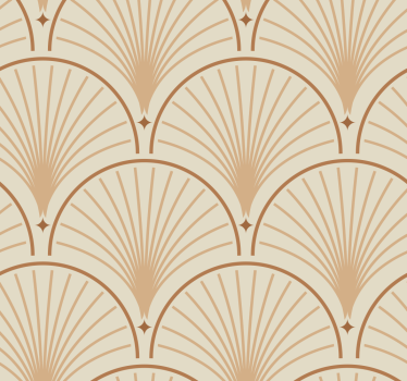 Art deco -kuvio klassinen tapetti - Tenstickers