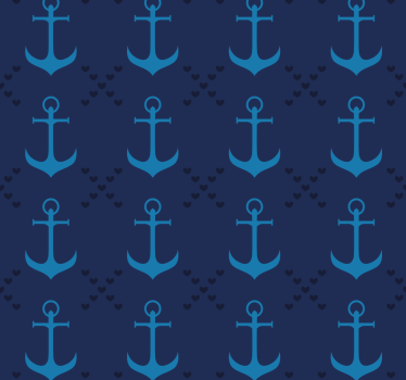 Tummansiniset ankkurit olohuone tapetti - Tenstickers