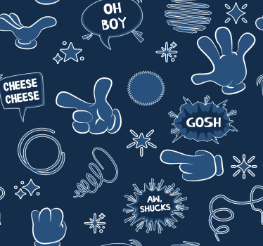 Koominen tyyli Tummansininen tapetti - Tenstickers