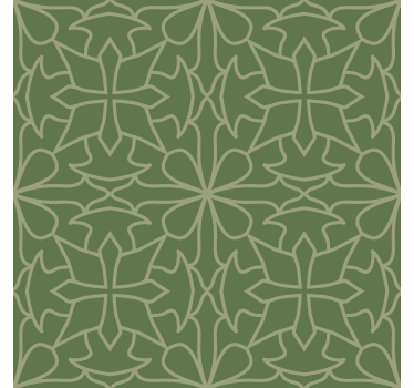 Minimalistinen damask-kuvio barokkitapetti - Tenstickers
