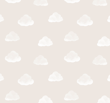 Beige pilvet tapetti vauvanhuoneeseen - Tenstickers