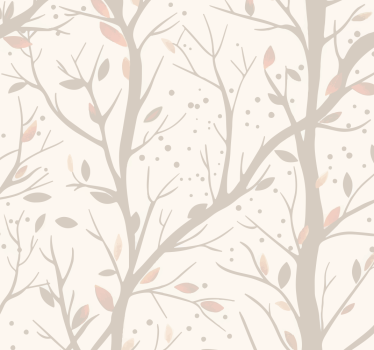 Beige suuret oksat tapetti vauvanhuoneeseen - Tenstickers
